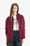 Relax Fit Kapüşonlu Basic Düz Kalın Kumaş Fermuarlı Sweatshirt