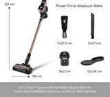 Karaca Vantuz Power Force Max 2 in 1 Şarj Edilebilir Dik Süpürge Rosegold