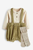 Next Baby % 100 Pamuklu Green Voven Salopet Çorap Set