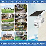 RXR C16 4G Sim Kartlı Bataryalı Solar Dış Ortam 360° Hareket Kontrollü solar güneş enerjili kamera