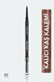 Flormar New Kaş Kalemi & Fırçası - Ultra Thin Brow Pencil - 003 Brown - 8690604572120 Tasarım 542167