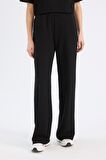 DeFacto Wide Leg Geniş Paça Eşofman Altı Beli Lastikli Cepli Basic Düz D3759AX25SPBK81