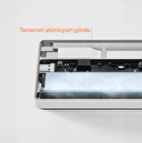 Sharge Disk Plus: Ultra İnce NVMe SSD Kutusu ve Çok Fonksiyonlu Hub - Gümüş
