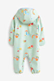 Next Baby Green Tam Polar Astarlı Suya Dayanıklı Yağmurluk Astronot Tulum