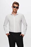 Ds Damat Slim Fit Bej Pamuk Karışımlı 2'Li V Yaka Triko Ve Gömlek 1HC0206VBN01
