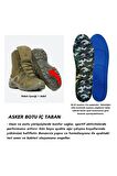 BG184.ML | Yumuşak Memory Foam Asker Botları için İç Tabanlık, 2x Vatka ve Koku Önleyici Toz