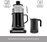 Homend Smart Royaltea Plus 2 In 1 Otomatik Çay ve Türk Kahve Makinesi Wifi Mat Siyah