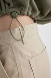 DeFacto Coool Fermuarlı Yaka Crop Kalın Sweatshirt C4395AX24SPKH461