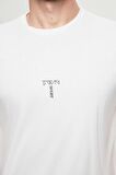 Regular Fit Beyaz Baskılı %100 Pamuk T-shirt 2EC14ORT05214