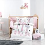 Hobby Buddy Pembe Poplin Bebek Nevresim Takımı