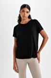 DeFactoFit Standart Fit Bisiklet Yaka Sporcu Basic Düz Kısa Kollu Tişört D1904AX24AUBK81