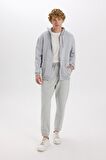 DeFacto Comfort Fit Rahat Kalıp Kapüşonlu Kalın İçi Yumuşak Tüylü Fermuarlı Sweatshirt D2323AX24AUGR389