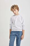 DeFacto Erkek Çocuk Bisiklet Yaka Basic Düz Sweatshirt B7097A824SPGR400