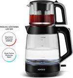 Karaca Glass Tea XL 2 in1 Cam Çay Makinesi Space Gray