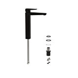 VitrA Root A4273336 Square Çanak Lavabo Bataryası, Mat Siyah