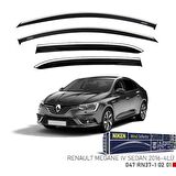 Renault Megane 4 Sedan Niken Kromlu Cam Rüzgarlığı 4lü Set 2016 ve Üstü