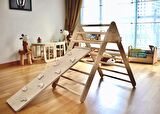 Pikler Üçgeni ve Rampa Seti | Montessori Ahşap Tırmanma Oyuncağı | Tırmanma Üçgeni ve Rampa Seti