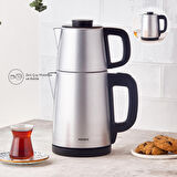 Karaca Tea Break Silver Inox Çelik Su Isıtıcı & Çay Makinesi