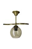 Fuji Eskitme Tekli Bal Camlı Avize | Kaliteli Modern Metal Avize