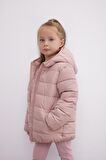 DeFacto Kız Bebek Kapüşonlu Su itici Kumaş Şişme Mont C5317A524AUBR154