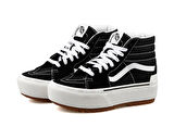 Vans Siyah Kadın Yüksek Taban Süet Kanvas Lifestyle Ayakkabı VN0A4BTW5ZN1 UA SK8-Hi Stacked