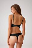 Pierre Cardin Dantelli Push Up Sütyen Takım Siyah