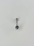 Koyu Hologram Taş Detaylı Göbek Piercing - Pg0051