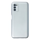 Samsung Galaxy A03s Kılıf Nano İçi Kadife Silikon - Sky Blue