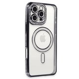 Apple İphone 16 Pro Max Kılıf Joke Simli Magneticsafe Kılıf - Gri