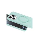 Apple Uyumlu İphone 14 Pro Max Regal Magsafe Standlı Kapak - Su Yeşili