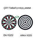 12 İnç Dart Tahtası  Mini Boy Çift Taraflı Dart Oyun Seti  4 Oklu
