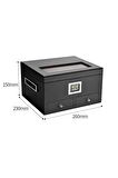 Falconetti Sedir Ağacı Camlı Karbon Fiber Çekmeceli Humidor Puro Kutusu rd13