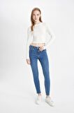 DeFacto Rebeca Skinny Fit Yüksek Bel Dar Paça Bilek Boy Jean Pantolon C7609AX24AUNM28