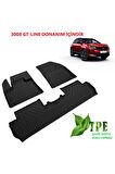 Peugeot 3008 Gt Line Havuzlu Paspas Siyah 2016 2017 2018 2019 2020 2021 2022 2023 2024