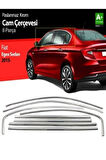 Egea Sedan Cam Çıta Çerçevesi Komple Set Krom Nikelaj 8 Parça 2017 2018 2019 2020 2021 2022 2023