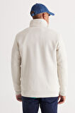Standart Fit Normal Kesim İçi Polarlı Bato Yaka Pamuklu Sweatshirt