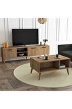Mezza Set 1587-2076 Exxen 180 Cm Tv Ünitesi + Exxen Orta Sehpa - Sepet Rengi