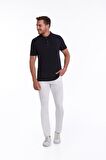 Lacivert Regular Fit %100 Pamuk Polo Yaka Tişört | M