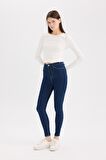 DeFacto Jegging Yüksek Bel Bilek Boy Dar Paça Basic Düz Jean Pantolon B7498AX24AUNM34