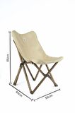 BAG THE JOY AHŞAP KATLANIR MASA SANDALYE SETİ – 70*70*55cm ANTRASİT - BEJ