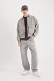 DeFacto Relax Fit Fermuarlı Cepli Jean Ceket C3414AX24AUNM55