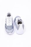 Dijital Baskılı Unisex Gri Sneaker - Beyaz Desenli Günlük Ayakkabı