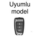 Hyundai Solaris 2 Elantra i30 i35 Tucson Kona Santa Fe Verna Silikon Anahtar Kılıfı 2.Resime Bakınız
