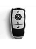 Mercedes C180 C200 W205 W213 E300 Ve B C E Sınıf Lüks Anahtar Kılıfı Gümüş Renk 2.Resime Bakınız