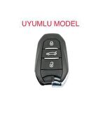 Fiat Doblo 2023+ Anahtar Koruma Kılıfı Anahtarsız Çaliştırmaya Uyumludur Beyaz-Altın