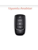 Chery Tiggo 8 Pro Omoda 5 Anahtar Kılıfı Siyah/Krom (Gümüş)  