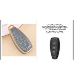 Ford Focus Fiesta Kuga Mondeo Smax Cmax Ecosport Anahtarsız Çalıştırma Anahtar Kılıfı Gri Renk
