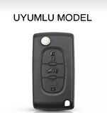 Peugeot 107 207 307 308 407 607 3008 5008 Sustalı 3 Tuş Anahtar Koruma Kılıf 2.Resime Bakınız