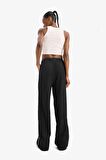 DeFactoFit NBA Miami Heat Wide Leg Çift Cepli Geniş Paça Standart Boy Krinkıl Kumaş Sporcu Pantolon D8804AX25SPBK81