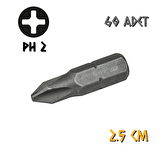 Kupa Tyson Vidalama Ucu Bits Uç - PH2 Yıldız - 2.5 cm. - 60 Adet